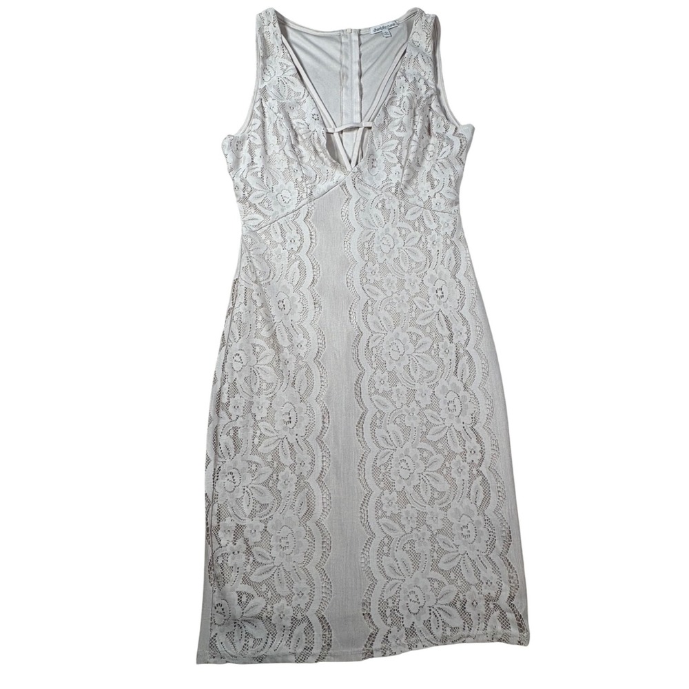 Charlotte Russe Lace sheath Midi Dress Coquette Fairycore Romantic Medium